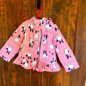 2T Carters Pink fleece lined puppy jacket